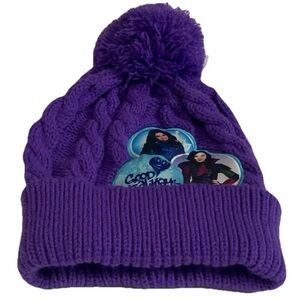 Disney Descendants Youth Purple Toboggan Beanie Hat Cap Rare Girls